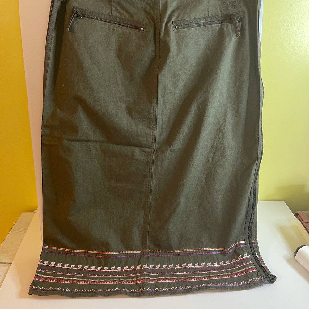 Calvin Klein army green‎ skirt size 8 - Picture 3 of 5